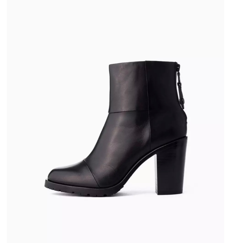 Rag and Bone Black Leather Newbury Boot, Size 41